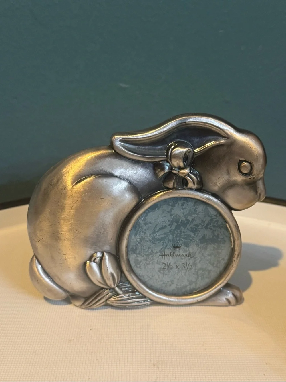Vintage Hallmark Silver Bunny Rabbit Photo Frame